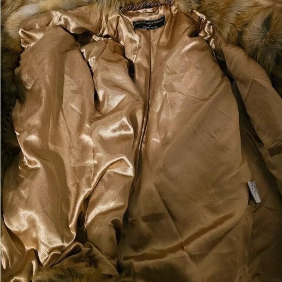 Pamela McCoy Black Diamond Collection S Replica Red Fox Faux Fur Coat - Picture 6 of 7